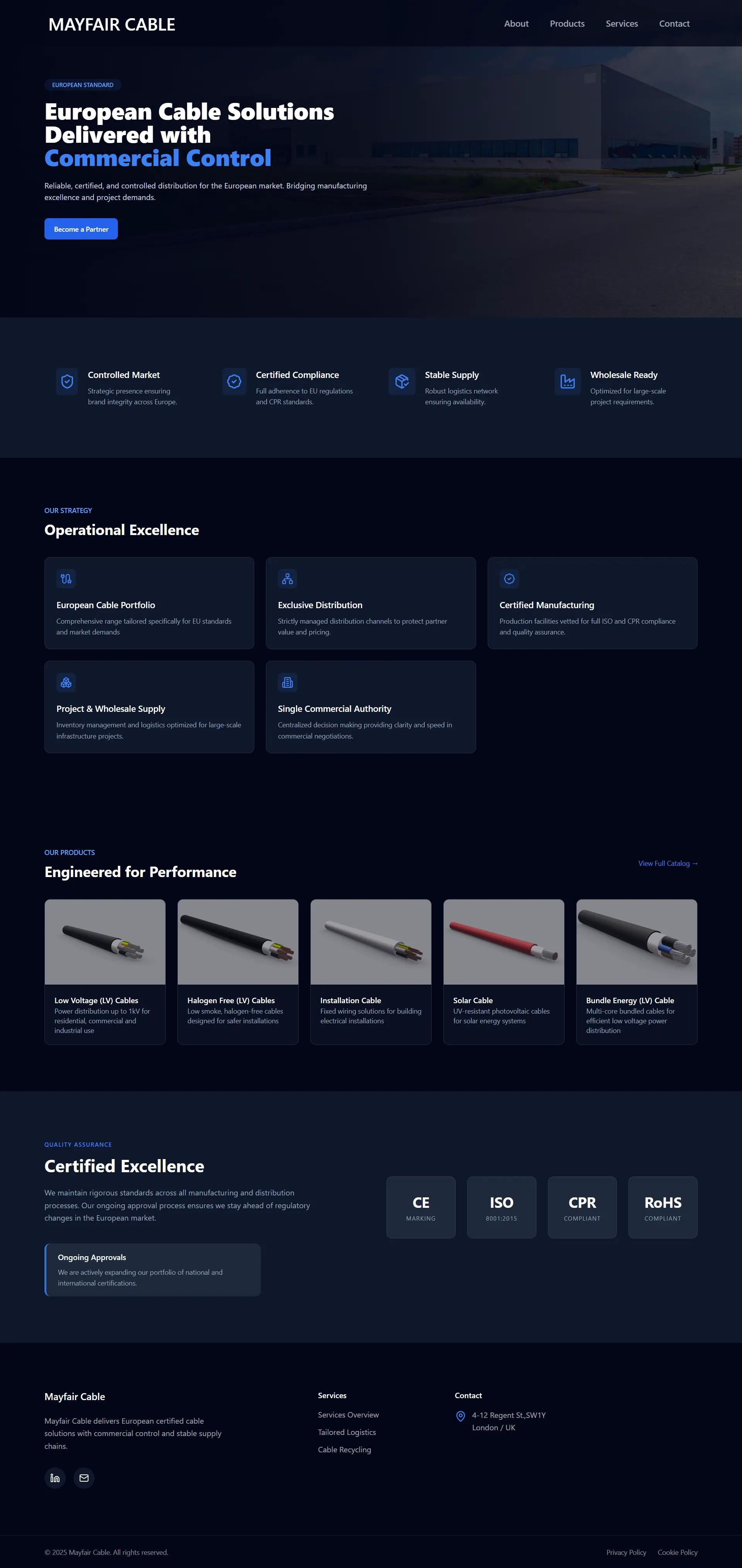 Mayfair Cable Web Sitesi — ekran görüntüsü