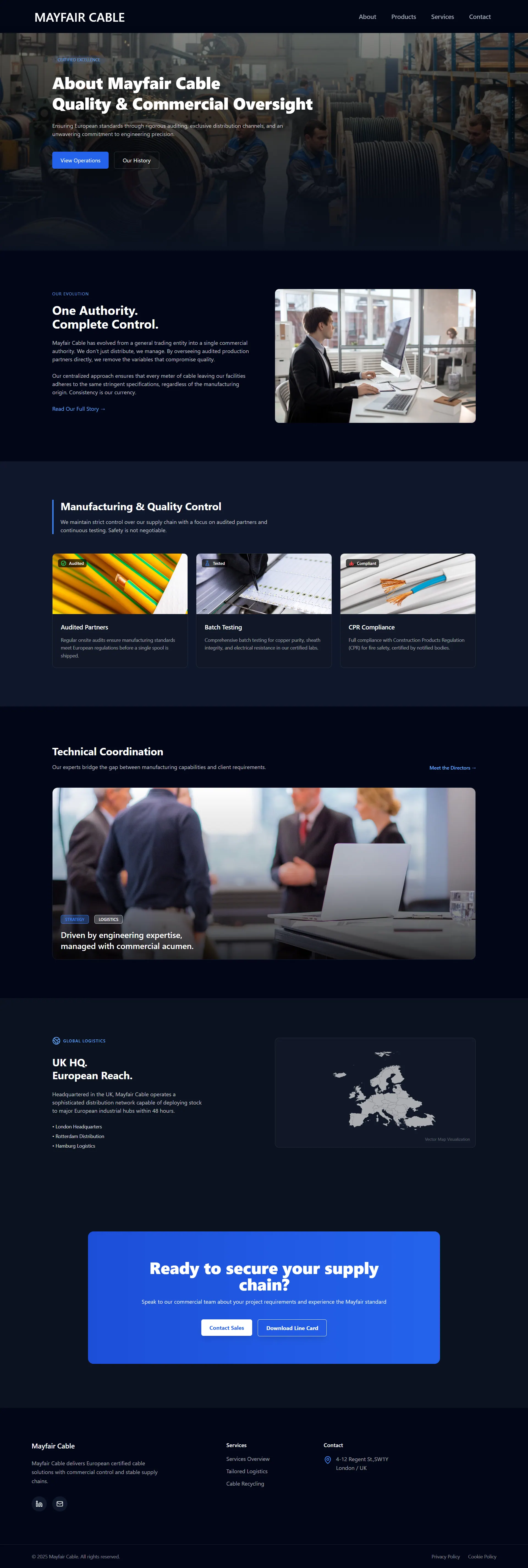 Mayfair Cable Web Sitesi — Masaüstü görünüm