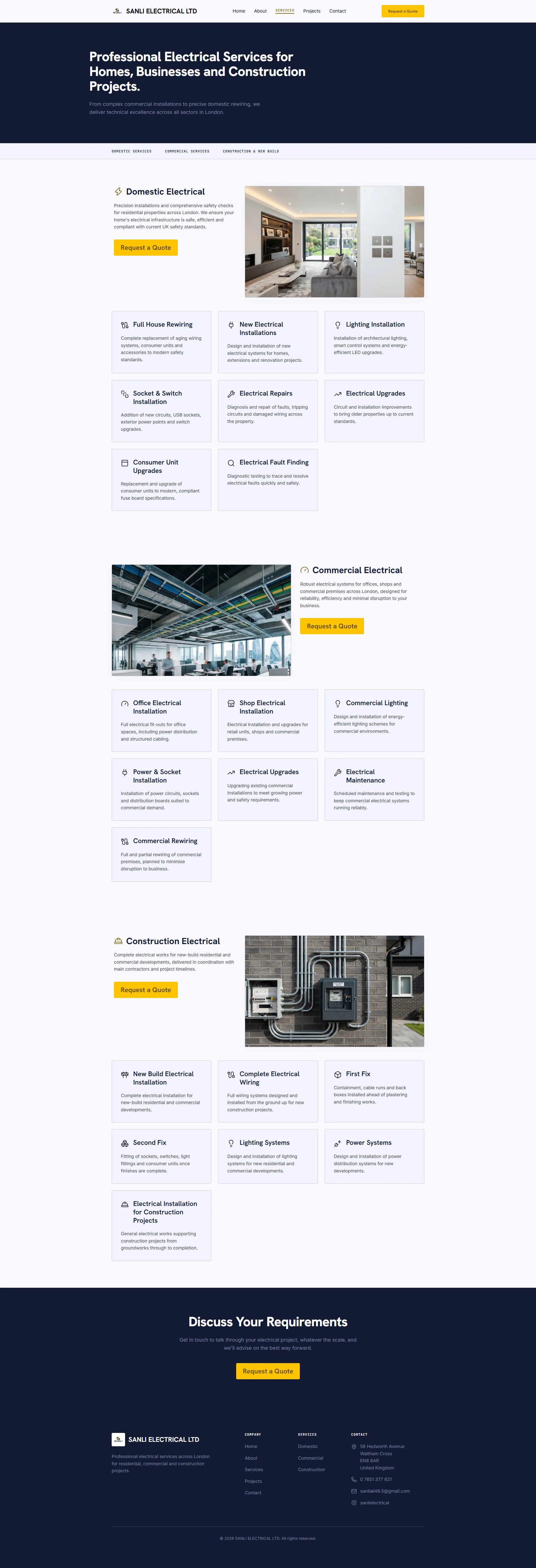 Sanli Electrical Ltd Web Sitesi — Masaüstü görünüm