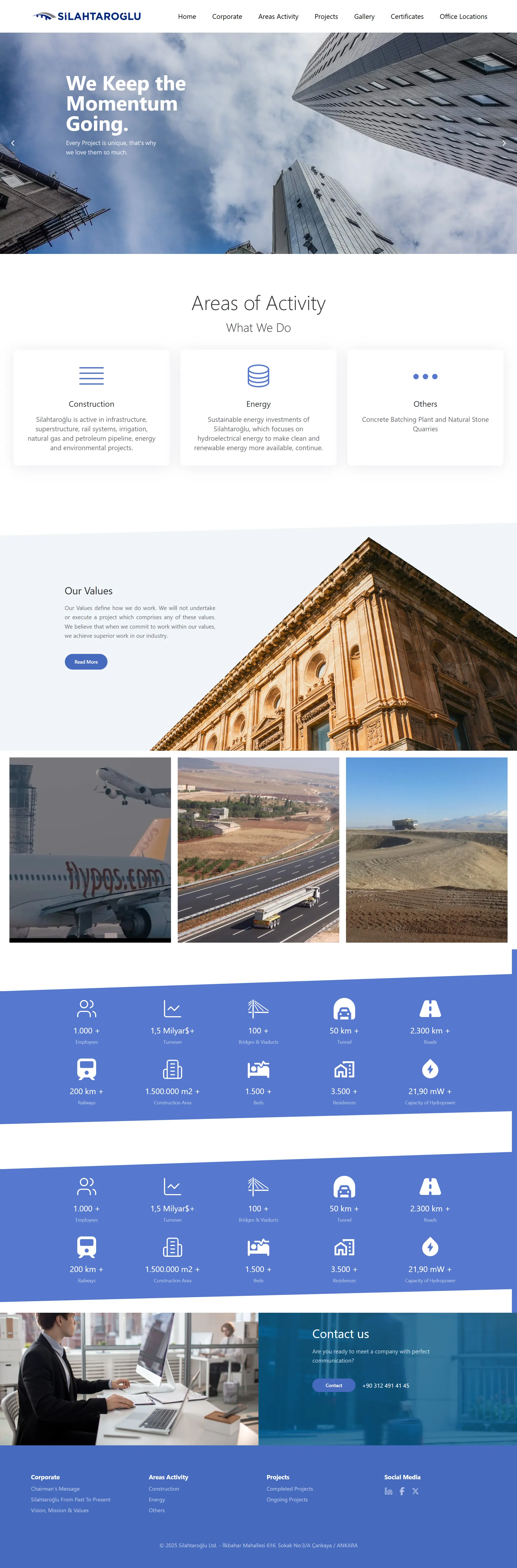 Silahtaroğlu Group Web Sitesi — ekran görüntüsü