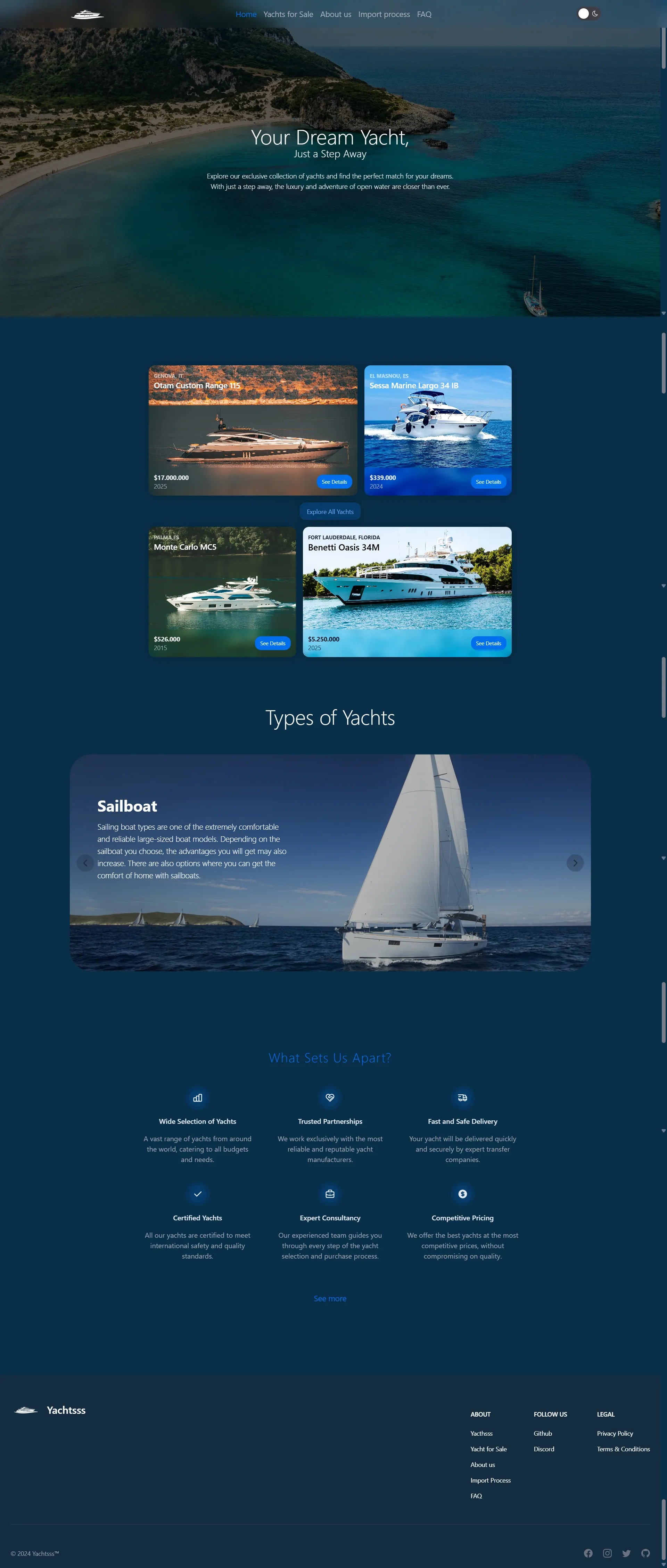 YachtSSS — Masaüstü görünüm